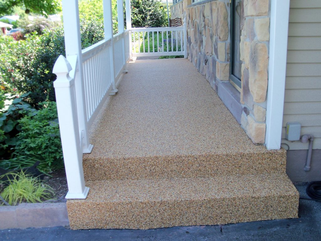 Outdoor Stone And Epoxy Walkways