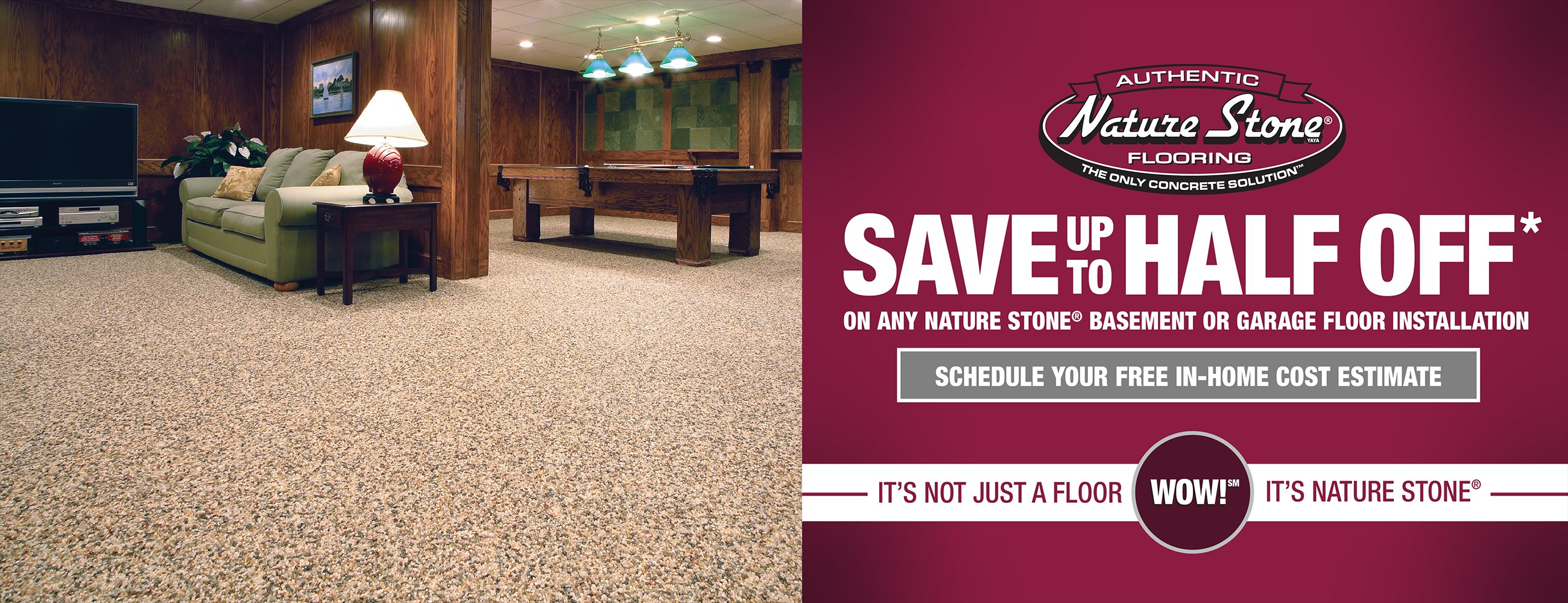 Nature Stone Flooring For Garage Basement And Commercial Floors